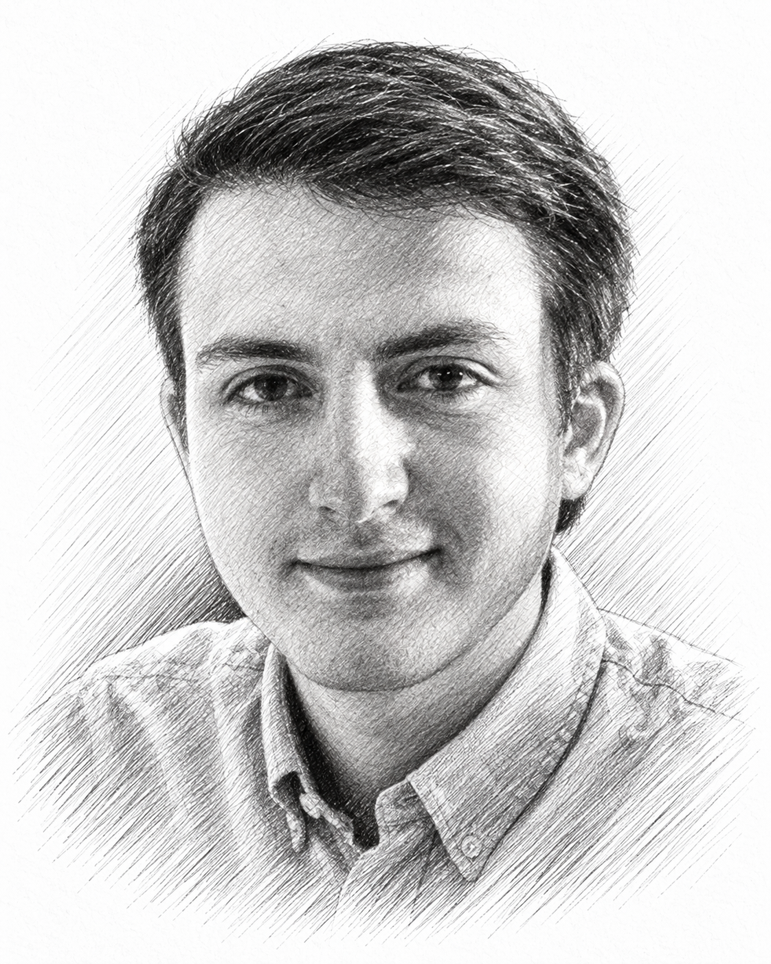 Portrait au trait d’Adrien Girard