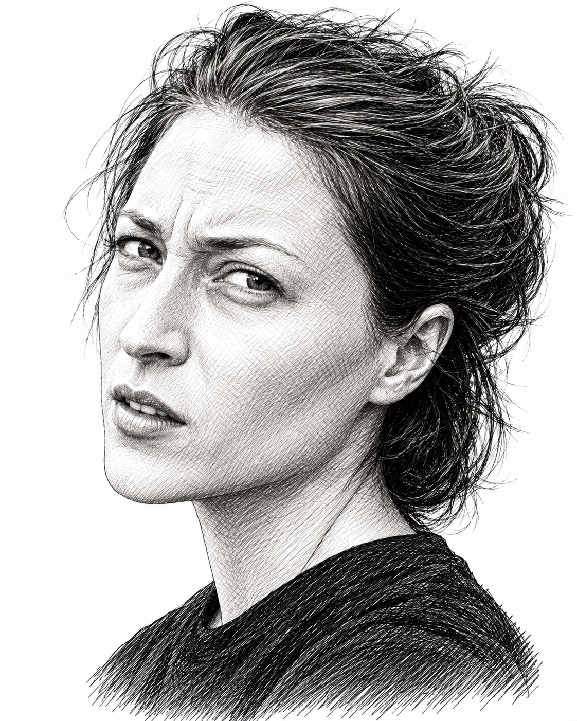 Portrait au trait d’Anaïs Theviot