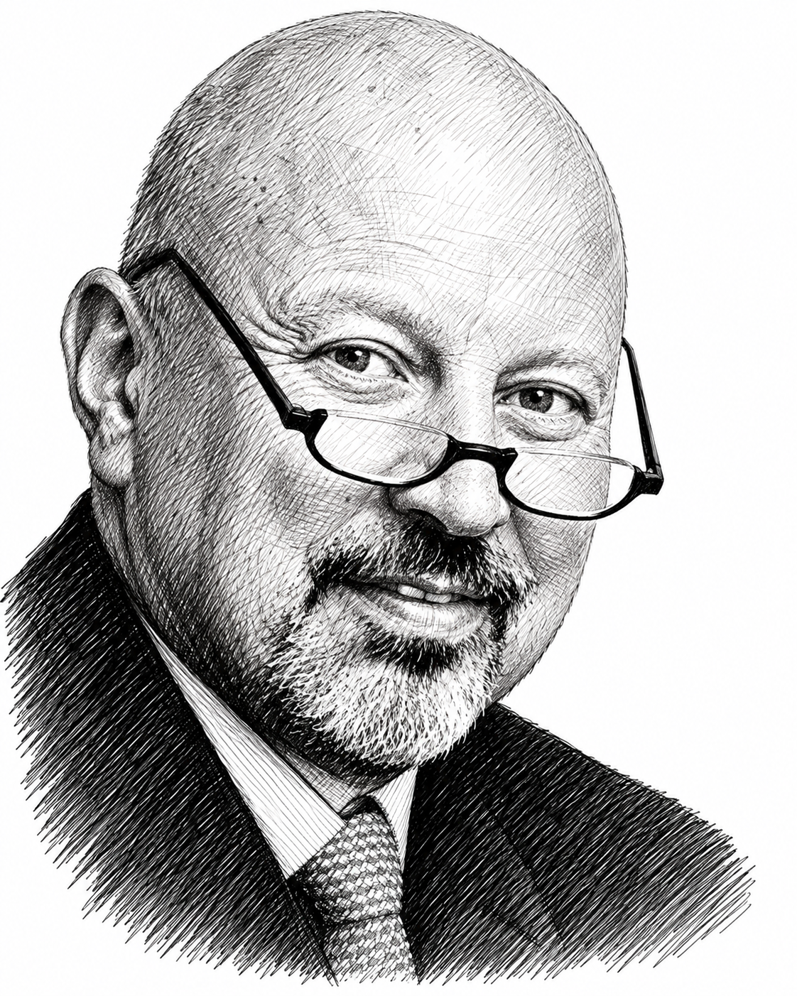Portrait au trait d’André Safir