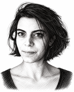 Portrait au trait de Audrey Woillet