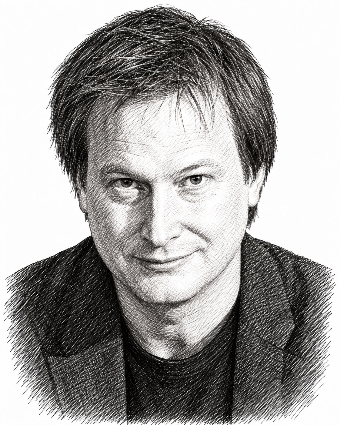 Portrait au trait de Bruce Hood