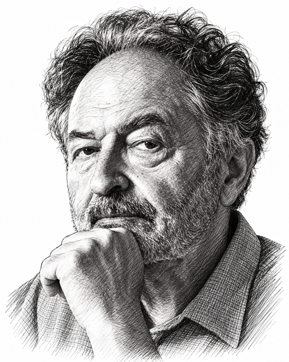 Portrait au trait de Charles Rojzman