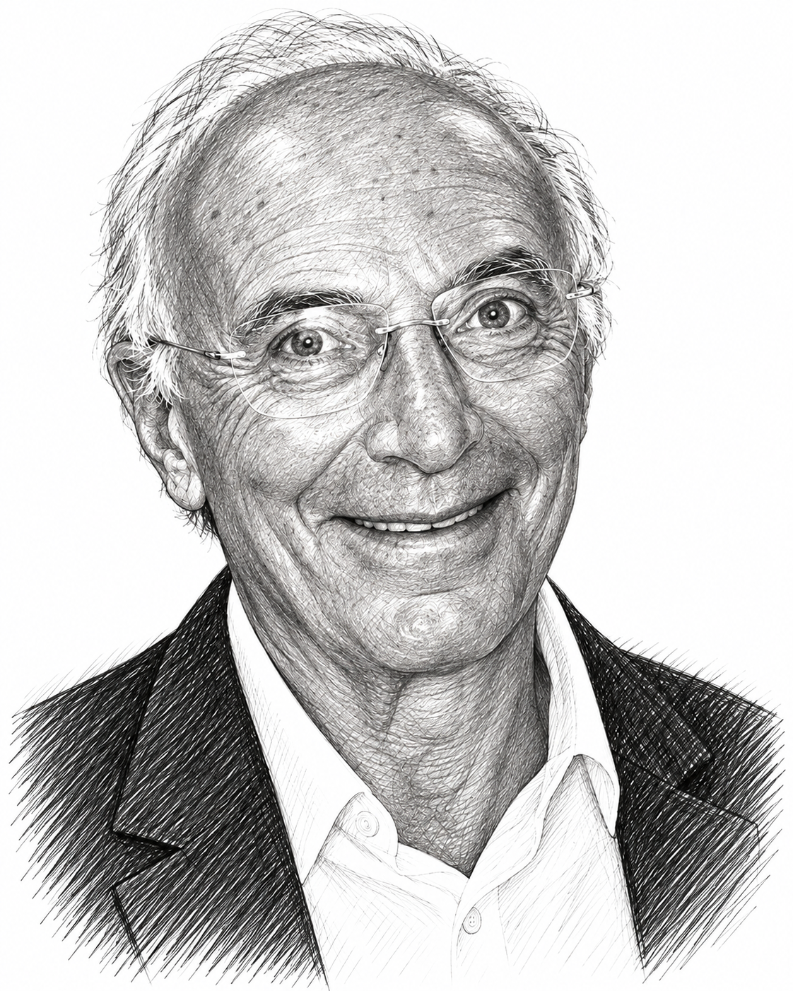 Portrait au trait de Gérard Taieb