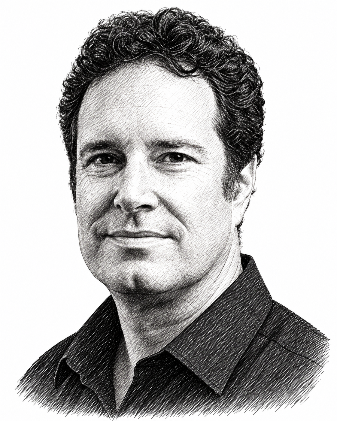Portrait au trait de Hod Lipson