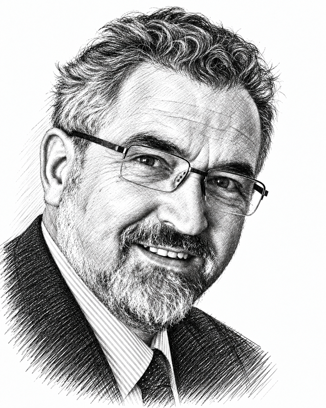 Portrait au trait d’Ioan Roxin
