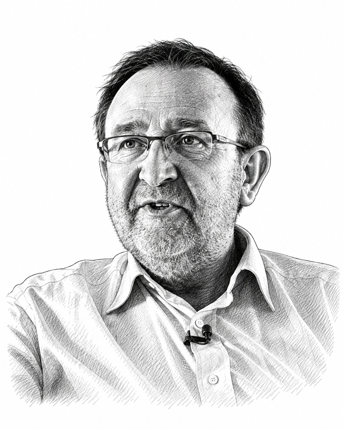 Portrait au trait de Jean-Luc Tymen