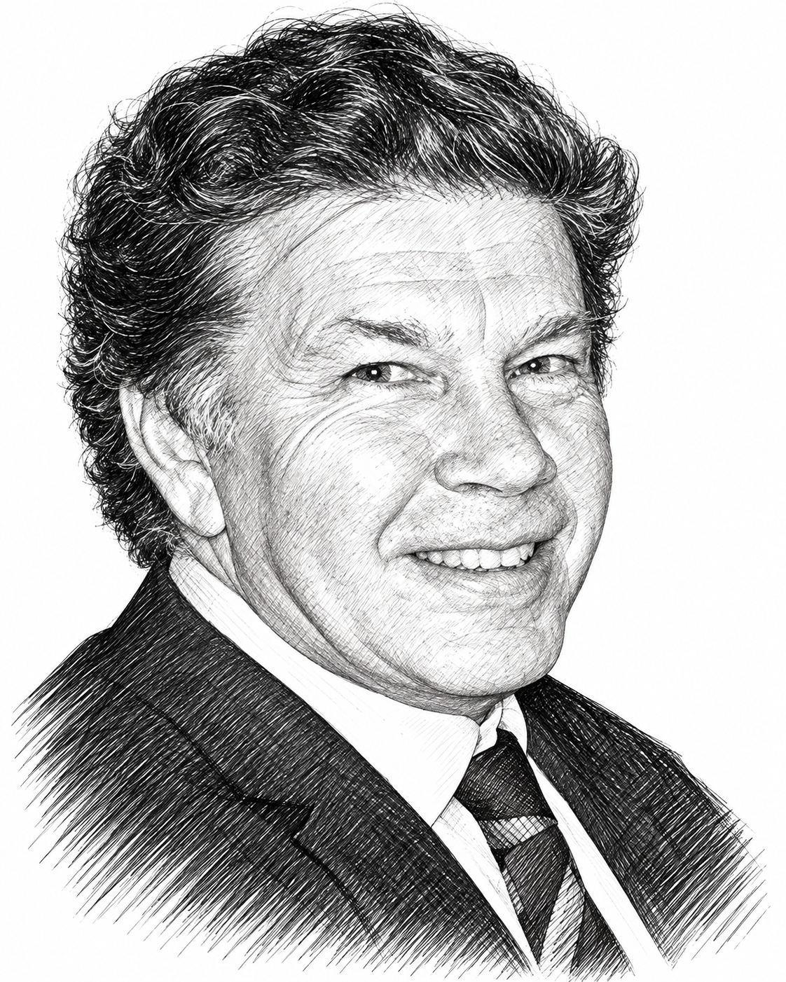 Portrait au trait de Jean-Pierre Bessède