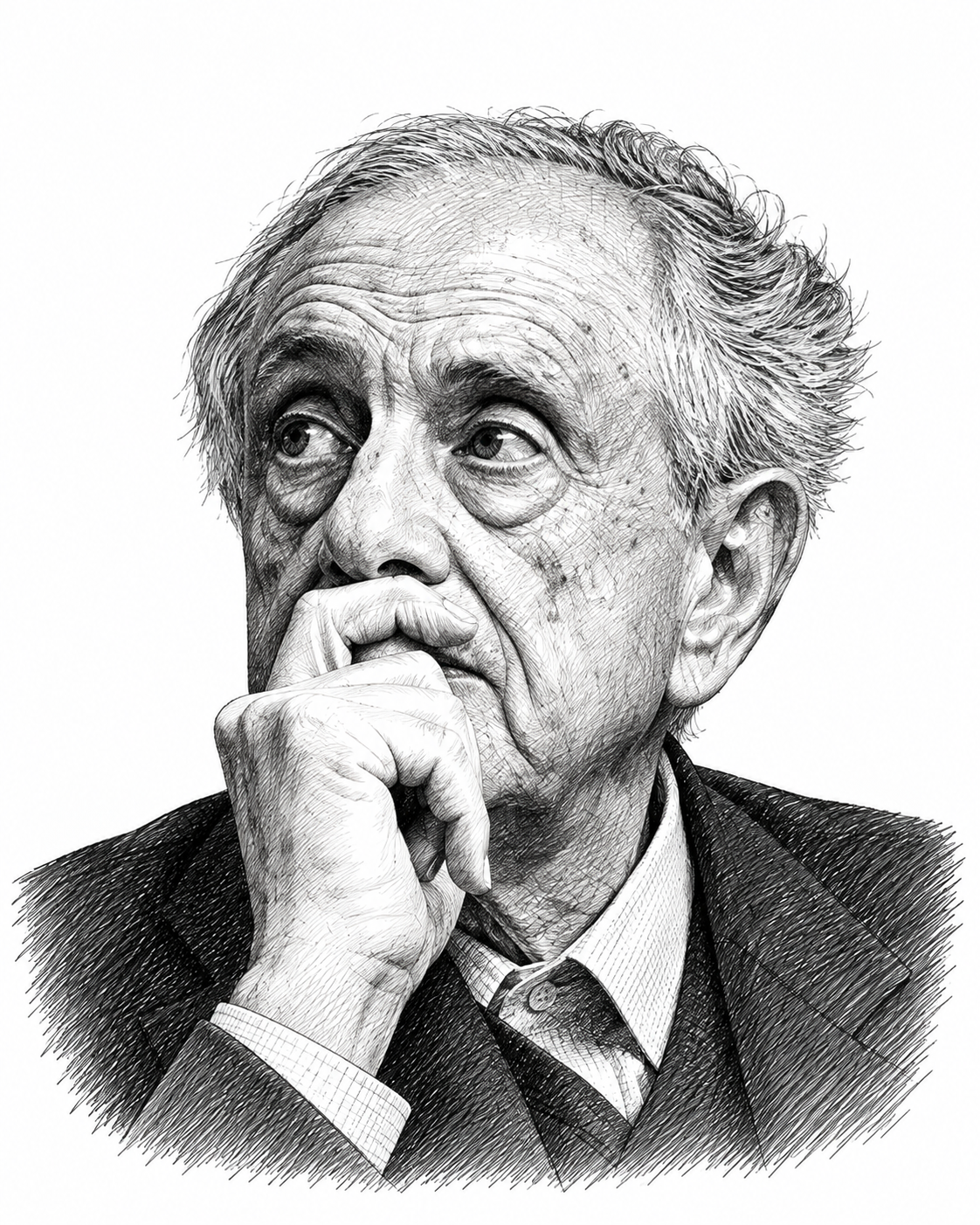 Portrait au trait de Lamberto Maffei