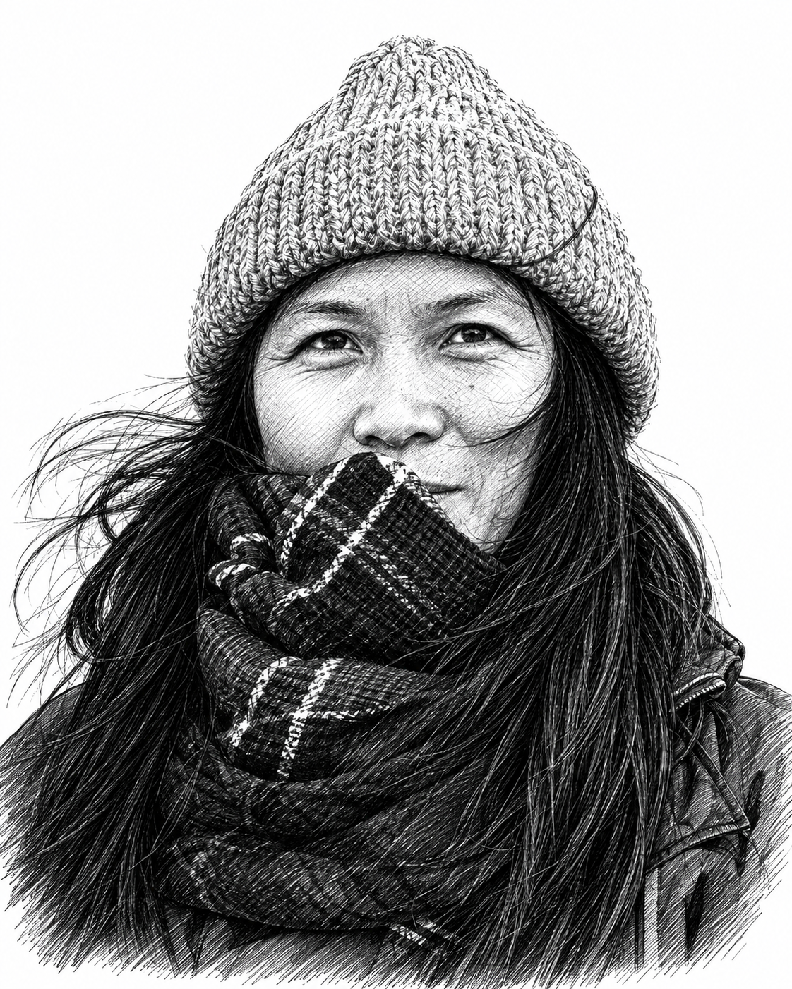 Portrait au trait de Lan Anh Vu Hong