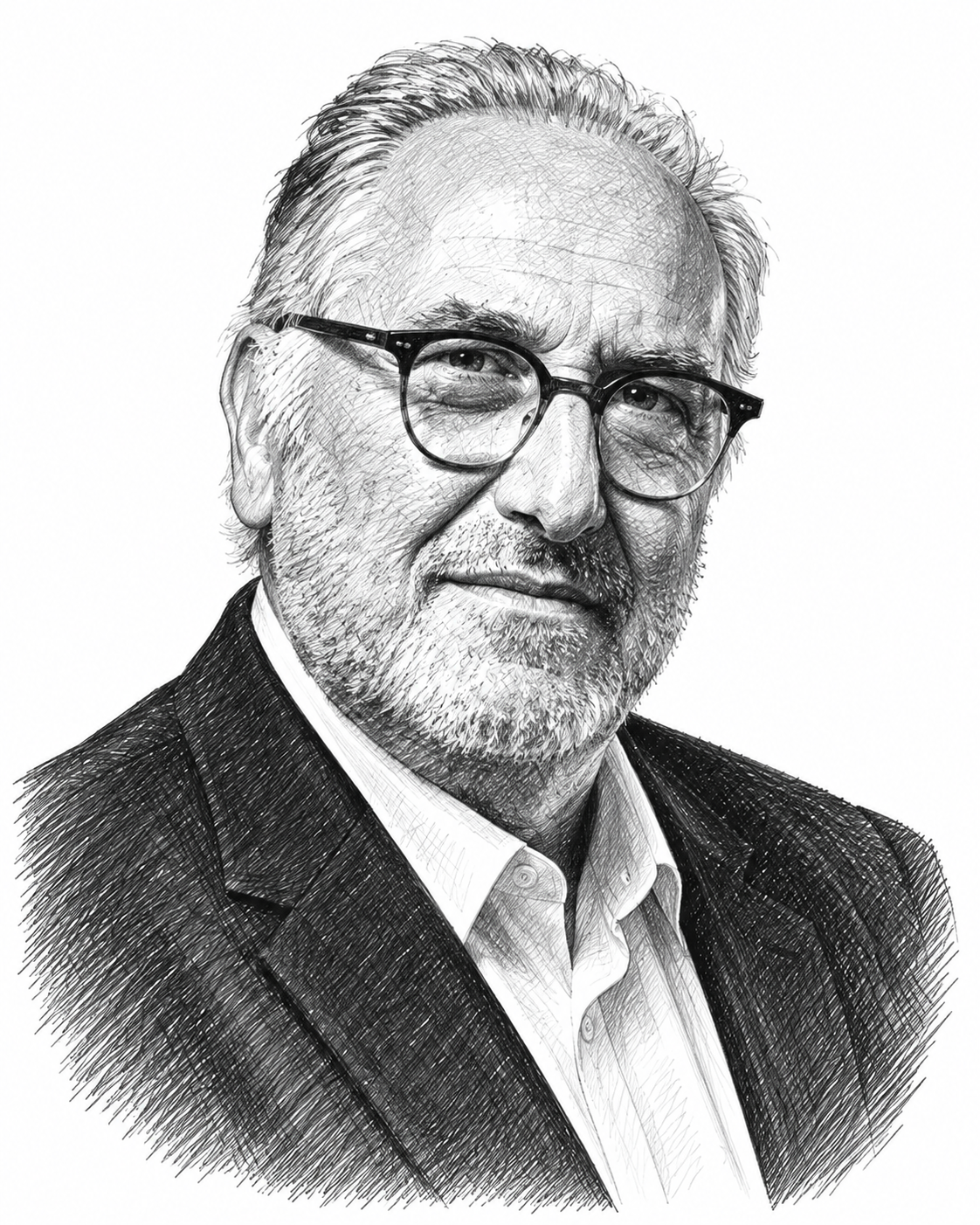 Portrait au trait de Marc Drillech