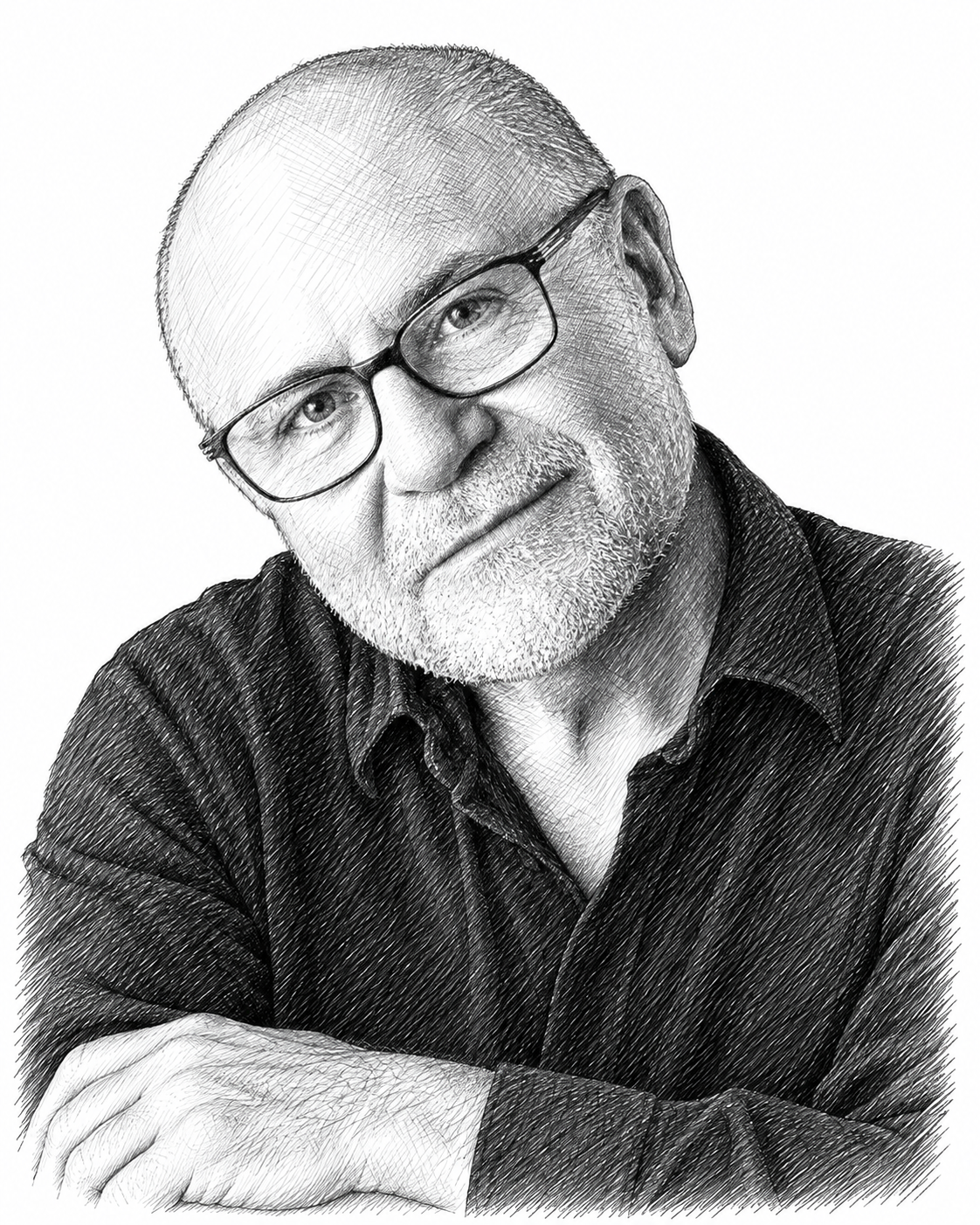 Portrait au trait de Marcello Coradini
