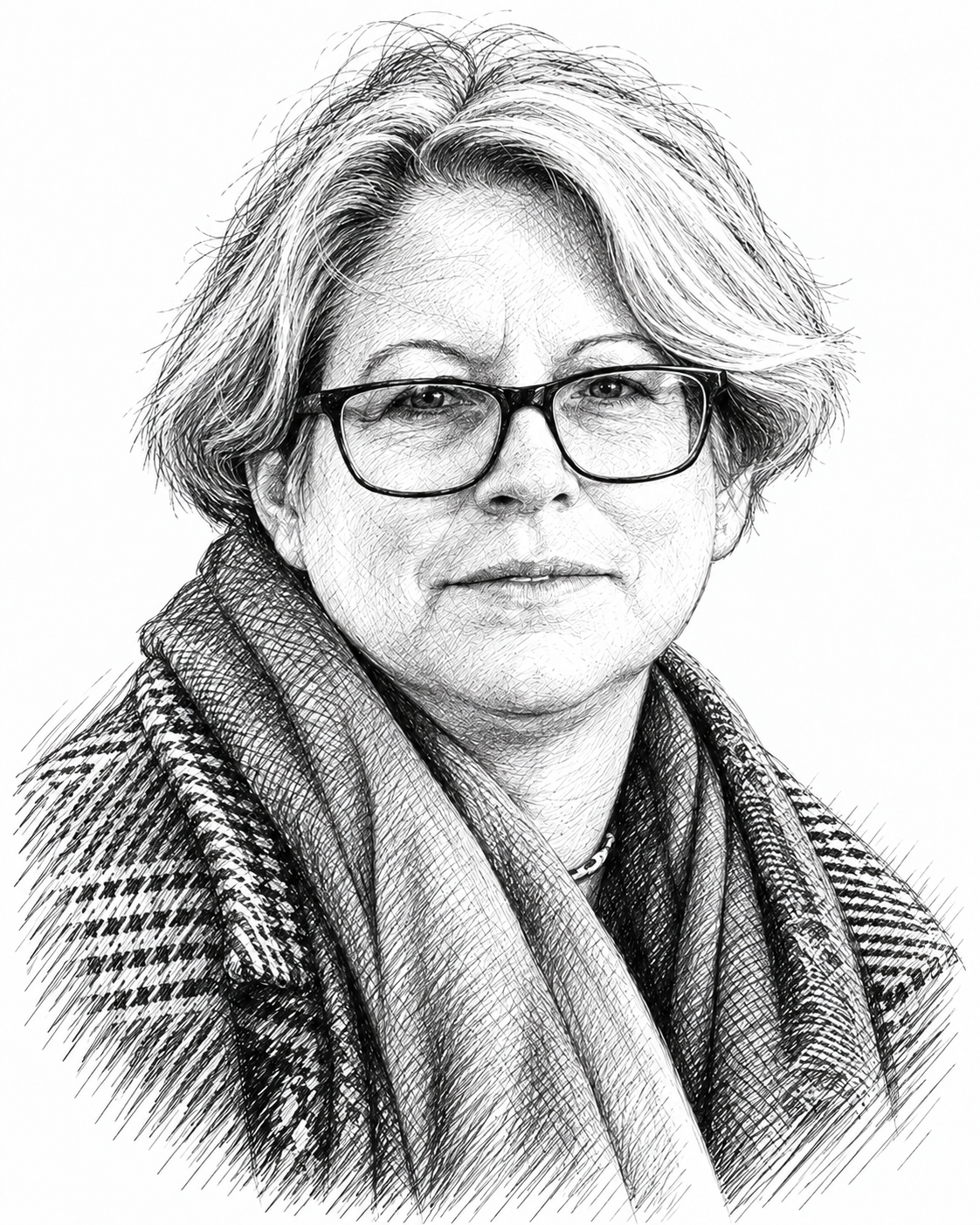 Portrait au trait de Marion Gibson