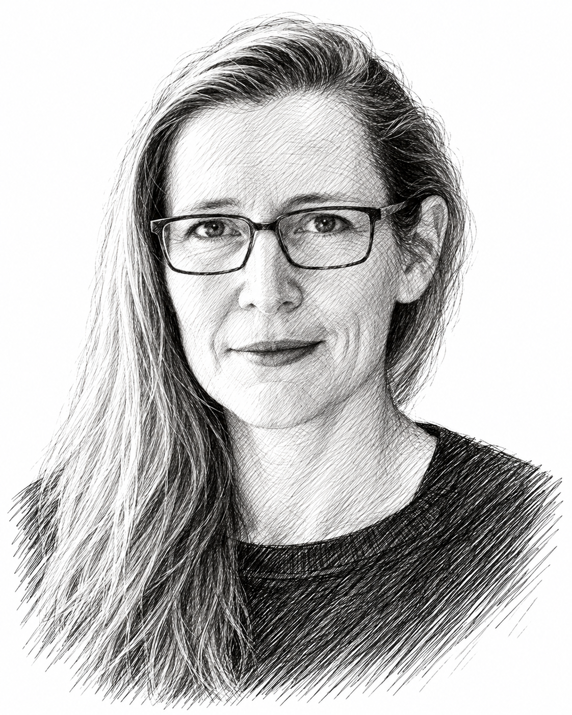 Portrait au trait de Mary Harrington