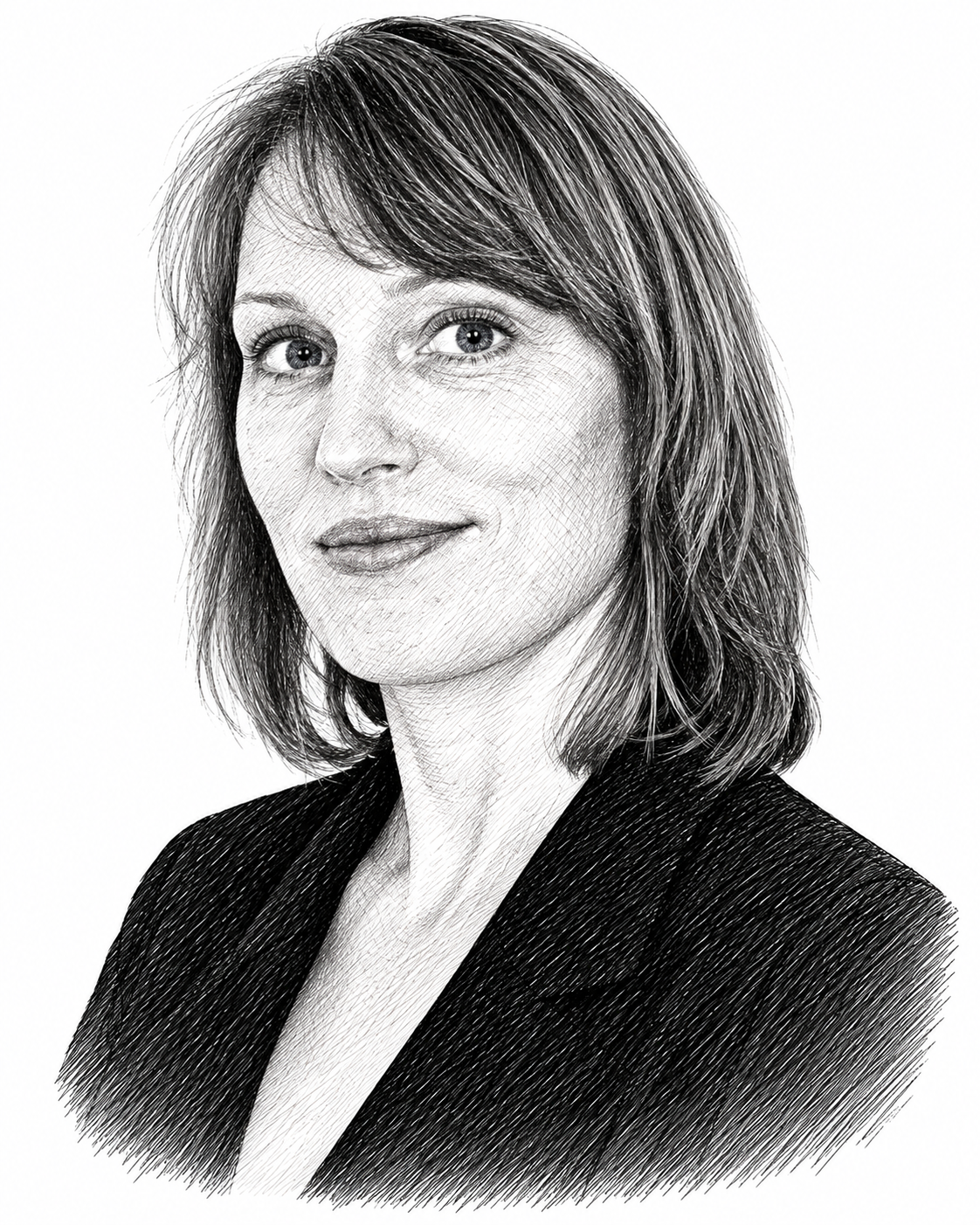 Portrait au trait de Melba Kurman