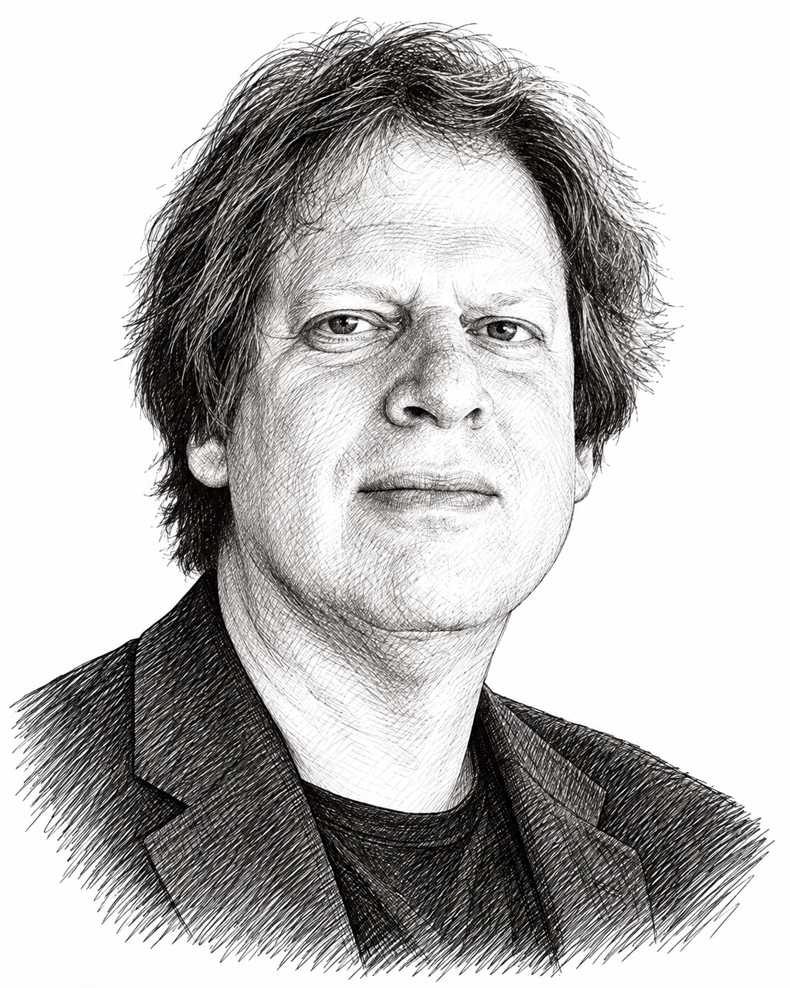 Portrait au trait de Paul Bloom