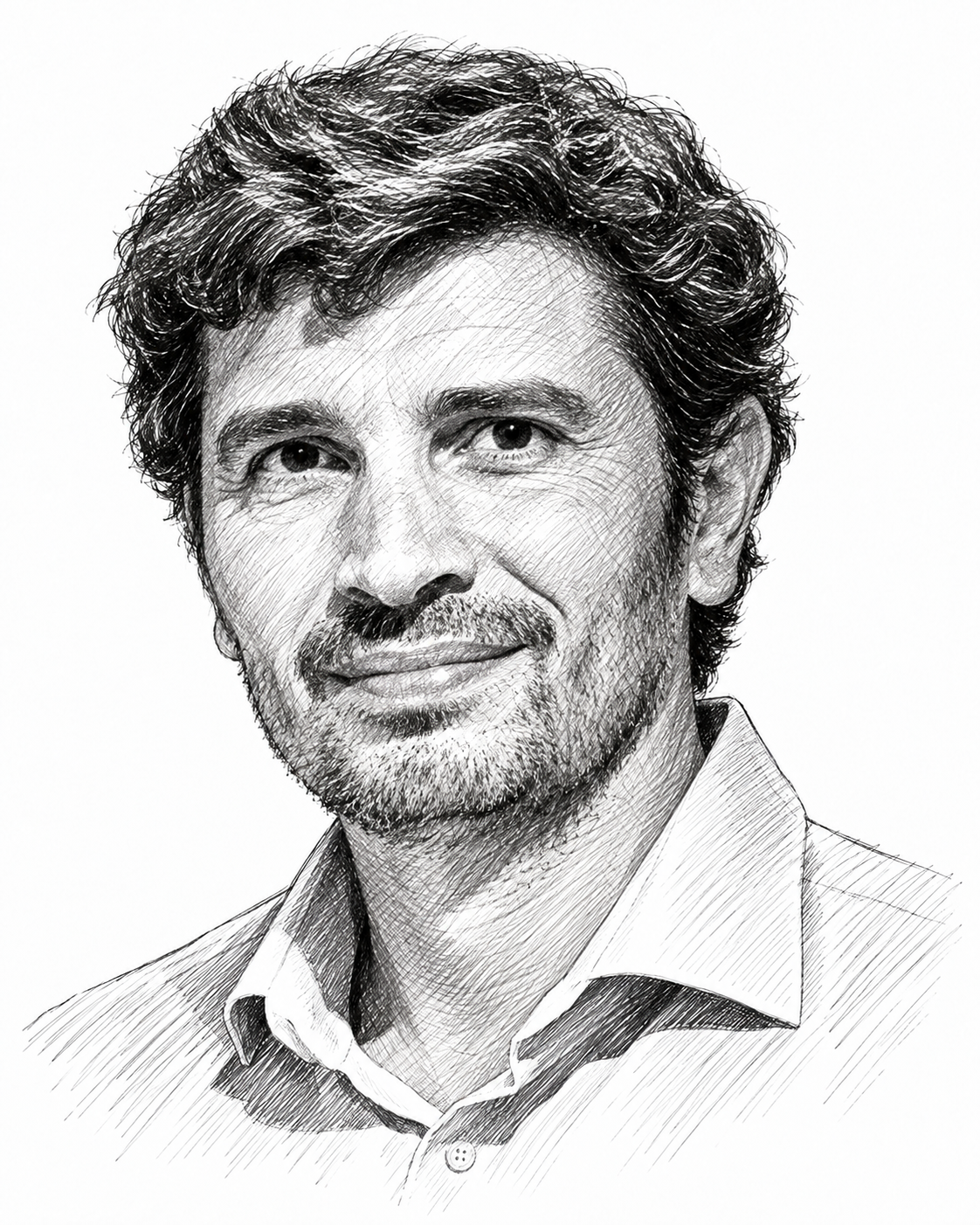 Portrait au trait de Paul Tomassieu