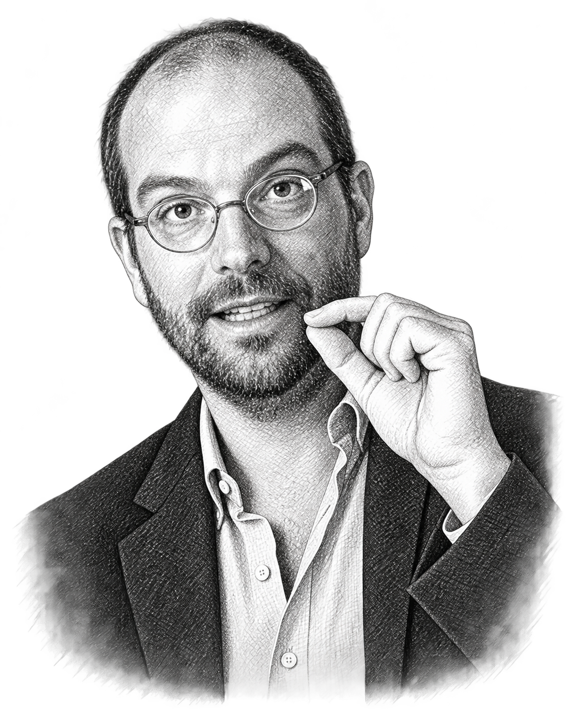Portrait au trait de Raul Magni-Berton