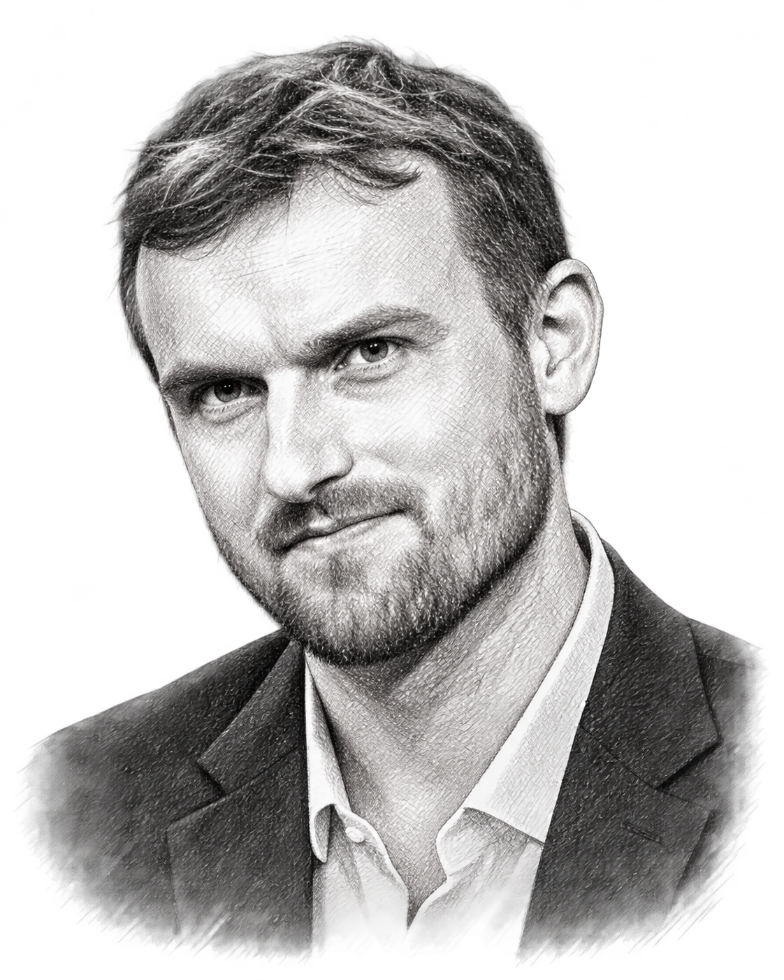 Portrait au trait de Rémi Durand