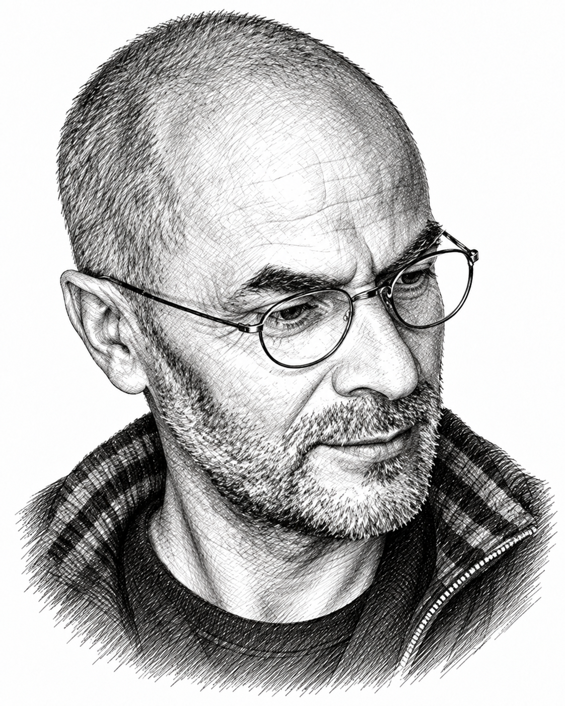 Portrait au trait de Samuel Nowakowski