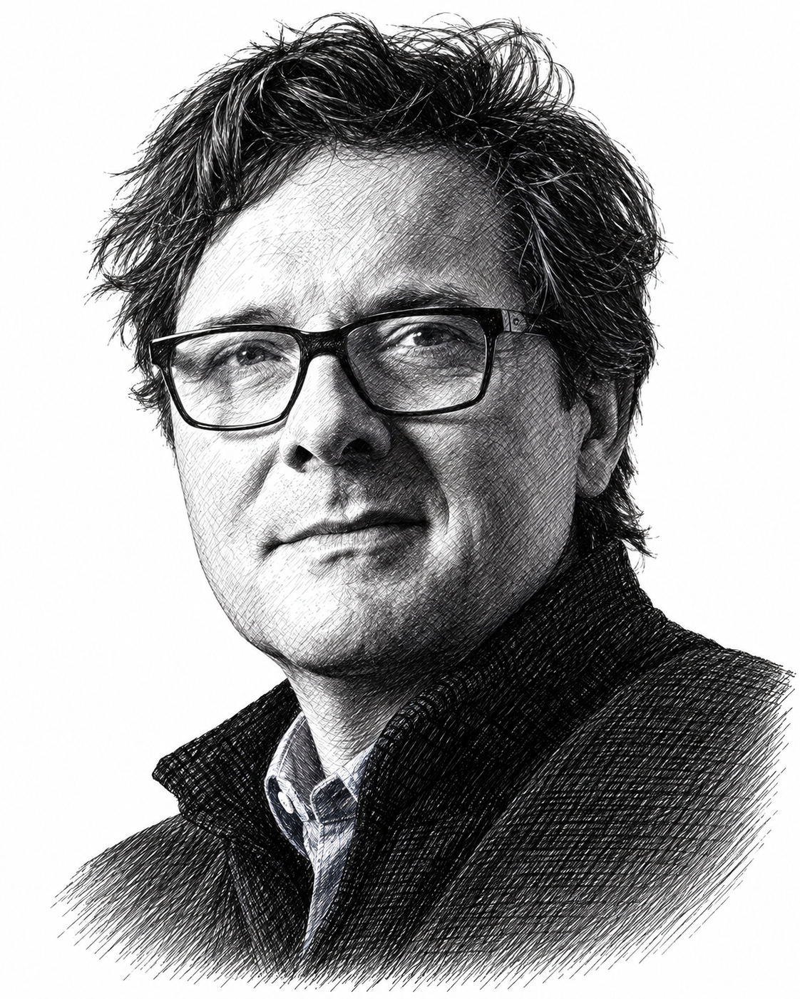 Portrait au trait de Trebor Scholz