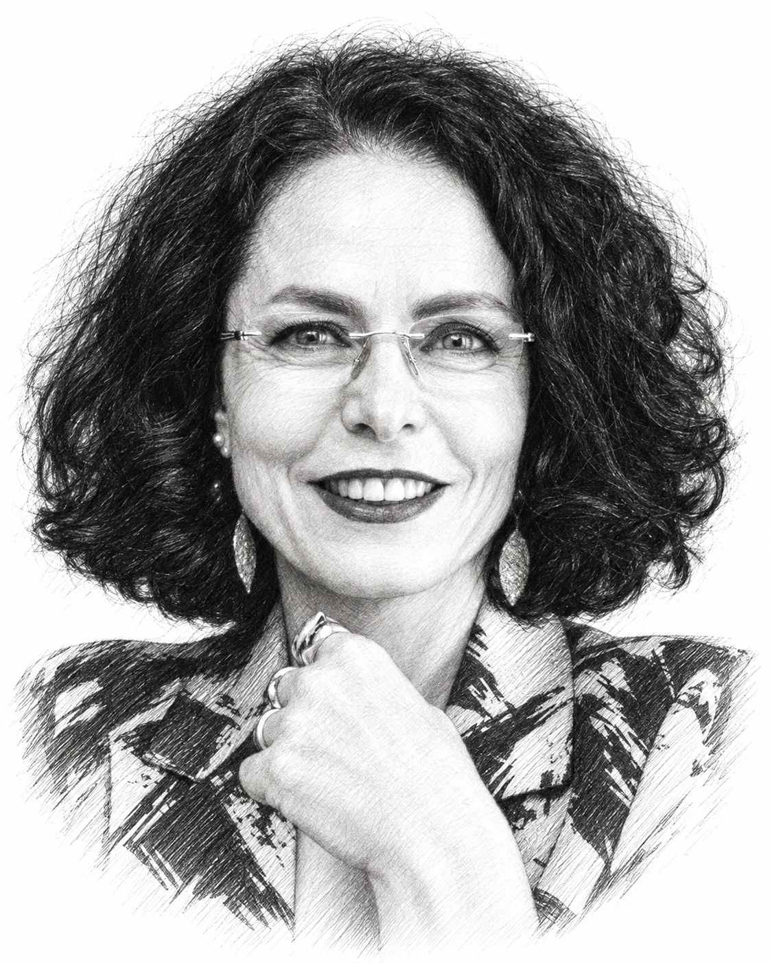 Portrait au trait de Yana Grinshpun