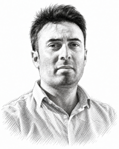 Portrait au trait de Irénée Régnauld