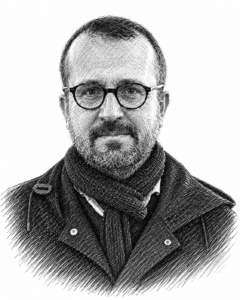 Portrait au trait de Simon Chignard