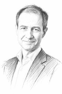 Portrait au trait d’Olivier Lendrevie