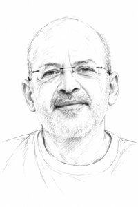 Portrait au trait de Gérard Nissim Amzallag